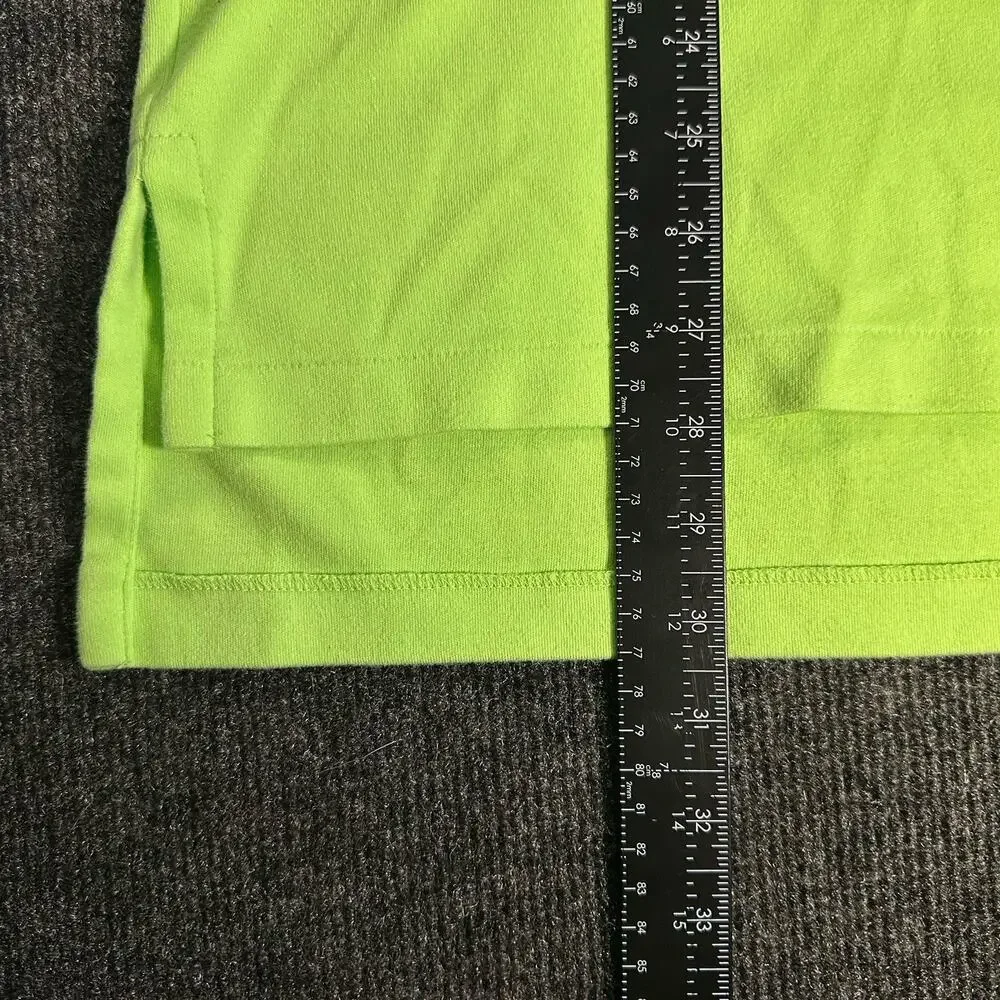 Polo Ralph Lauren Shirt Mens Large L Lime Green Pink Pony Pique Short Sleeve
